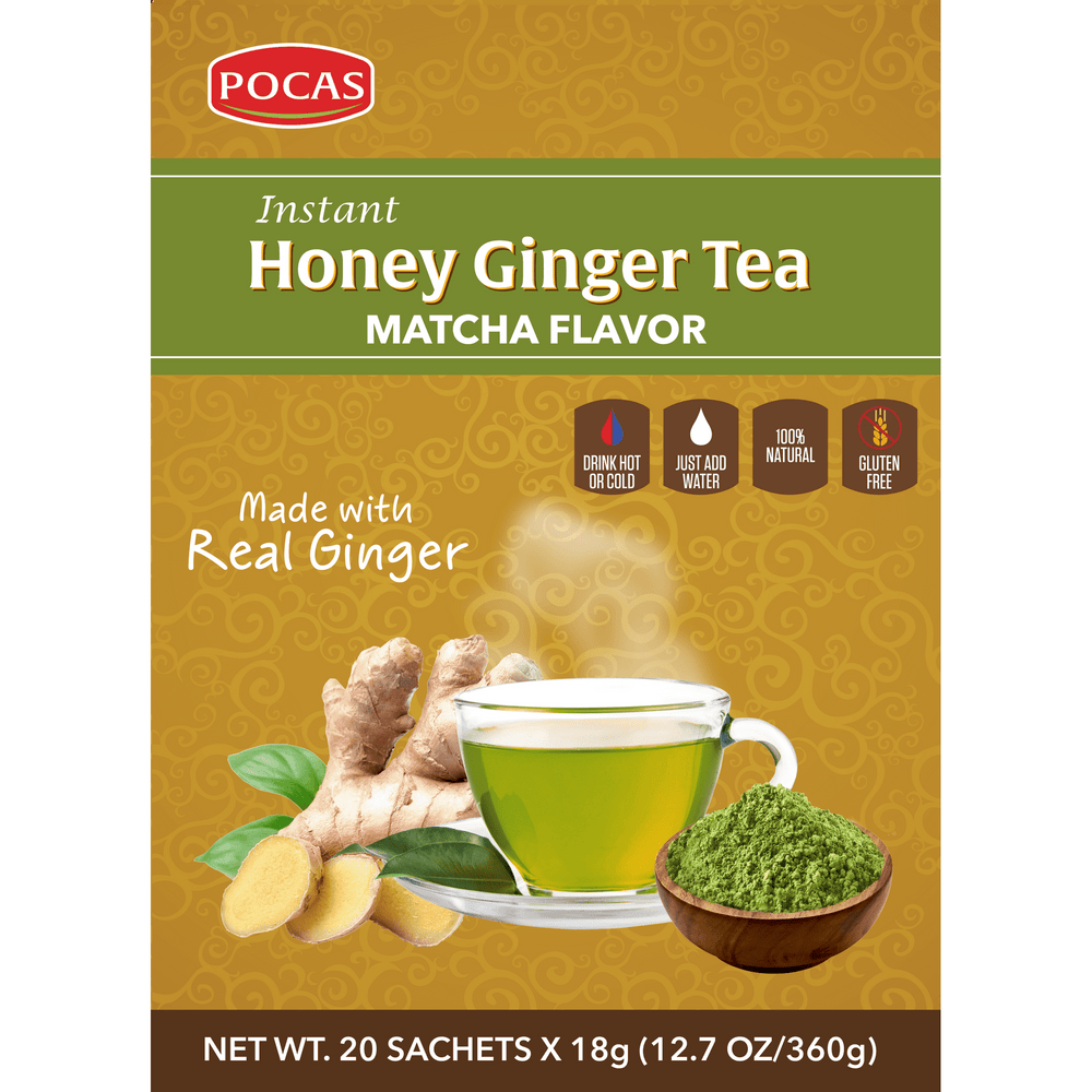 Pocas Honey Ginger Tea With Matcha 360g ( 20 sachet ) DLC: 06-MAI26