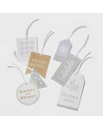 50ct Christmas Can Of Tags Gold White and Silver Gift Tags - Wondershop™