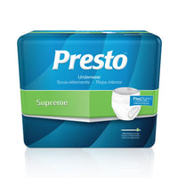 
              Presto Flex AUB24040 Premium Underwear, Large; 18/Bag
            