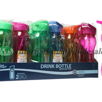 Wholesale Plastic  Water  Bottle  With Flip UP Straw 24 CT/22  650ml