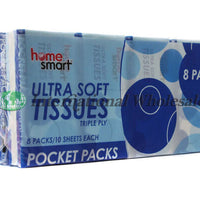 Pocket Tissues 8Pk Blue 24Ct