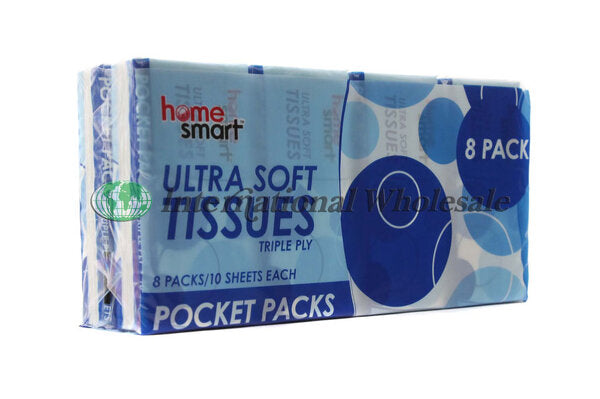 de Pocket Tissues 8Pk Blue 24Ct MCI