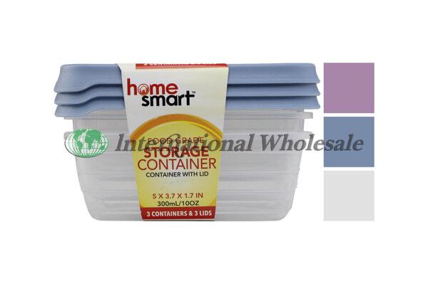 Storage Container With Lid 3pc (300ml)