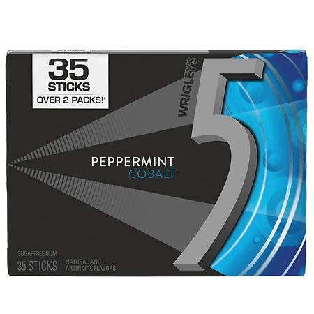 Wrigley's 5 Peppermint Cobalt Sugarfree Gum - 35ct