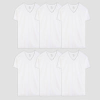 Fruit of the Loom Men's V-Neck T-Shirt - White S