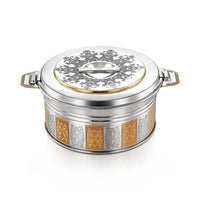 Almarjan 6000 ML Shaharzad Collection Stainless Steel Hot Pot Silver & Gold