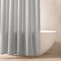 Waffle Shower Curtain Light Gray - Casaluna™