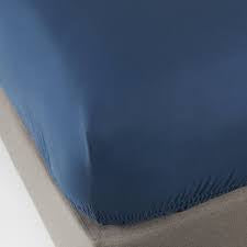 Twin Thread Count Ultra Soft Flat Sheet Dark Blue - Threshold