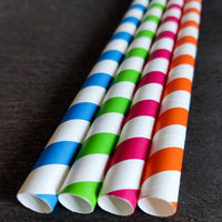 mixte Bubble Tea pailles en papier (FSC) (sans coupe à 45 °) - Pailles boba 100% biodégradables