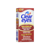 Clear Eyes Maximum Redness Relief Eye Drops 30mL DLC:NOV/SEPT/23