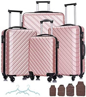 
              4 Piece Travel Luggage Set Lightweight Suitcase Spinner
            