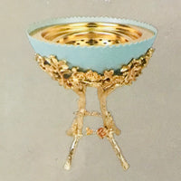 Almarjan Incense Burner Mat Pearl Green Gold