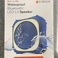 EcoXGear EcoEdge Pro Waterproof Bluetooth LED Lit Smart Speaker, 20W Blue