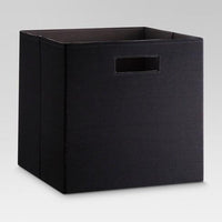 13" Fabric Cube Storage Bin Black - Threshold™