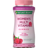 Nature's Bounty Optimal Solutions Gummies multivitamines pour femmes, complément alimentaire, saveur framboise, 80 piècesDLC: SEPT24