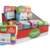 Plastic Storage Container Mini 4pk