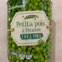 Petits pois à l'étuvée TRÈS FINS - Leader Price - 850 g DLC: Juin27