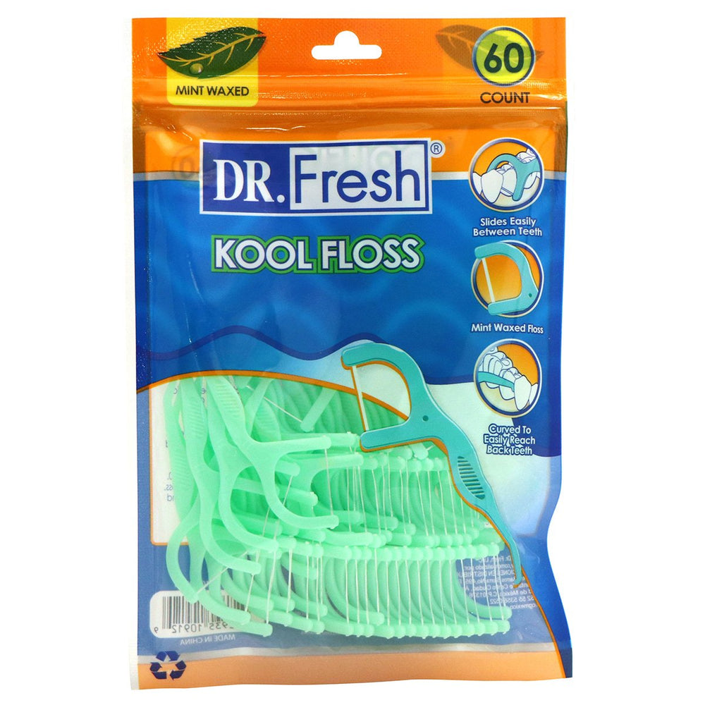 Floss à la menthe fraîche Kool Flos, 60 unités