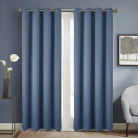 
              102cm x 213cm Kenneth Energy Saving Blackout Grommet Top Curtain Panel Denim Blue - Sun Zero
            