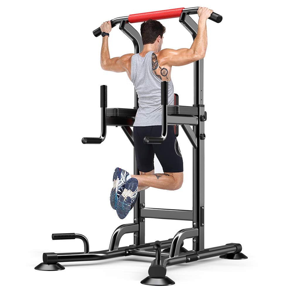 Yoleo Adjustable Power Tower - Multi Function Pull up Station for Strengt