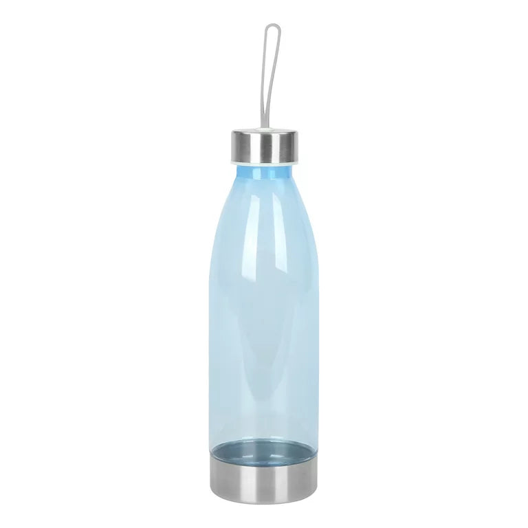 Bouteille d'eau en plastique bleu de  650 ml