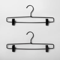 2pk Metal Pant Hanger Black - Made By Design™