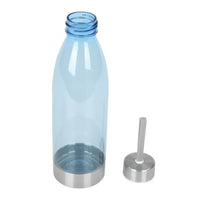 
              Bouteille d'eau en plastique bleu de  650 ml
            