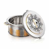 
              Almarjan 6000 ML Shaharzad Collection Stainless Steel Hot Pot Silver & Gold
            