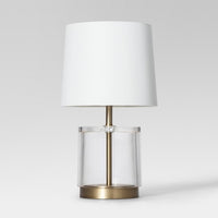 Modern Acrylic Accent Lamp Brass (Includes LED Light Bulb) - Project 62™