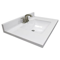 
              White Cultured Marble Integral Bathroom Vanity Top (Common: 37-in x 22-in; Actual: 37-in x 22-in)
            