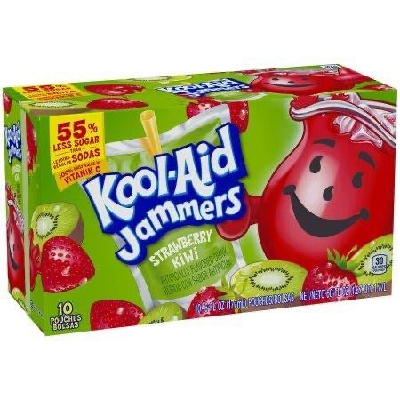 Kool-Aid Jammers Strawberry Kiwi Flavor, 10 Ct. 177mL DLC