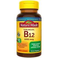 NATURE MADE Vitamin B12, 1000 mcg, Micro-Lozenges, Cherry, Value Size, 50.0 CT DLC: OCT23