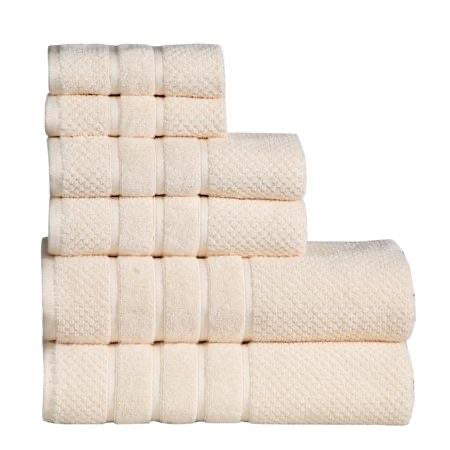 Luxury 100% Cotton 6-Piece Towel Set, 650 GSM Hotel Collection, Super Soft and H