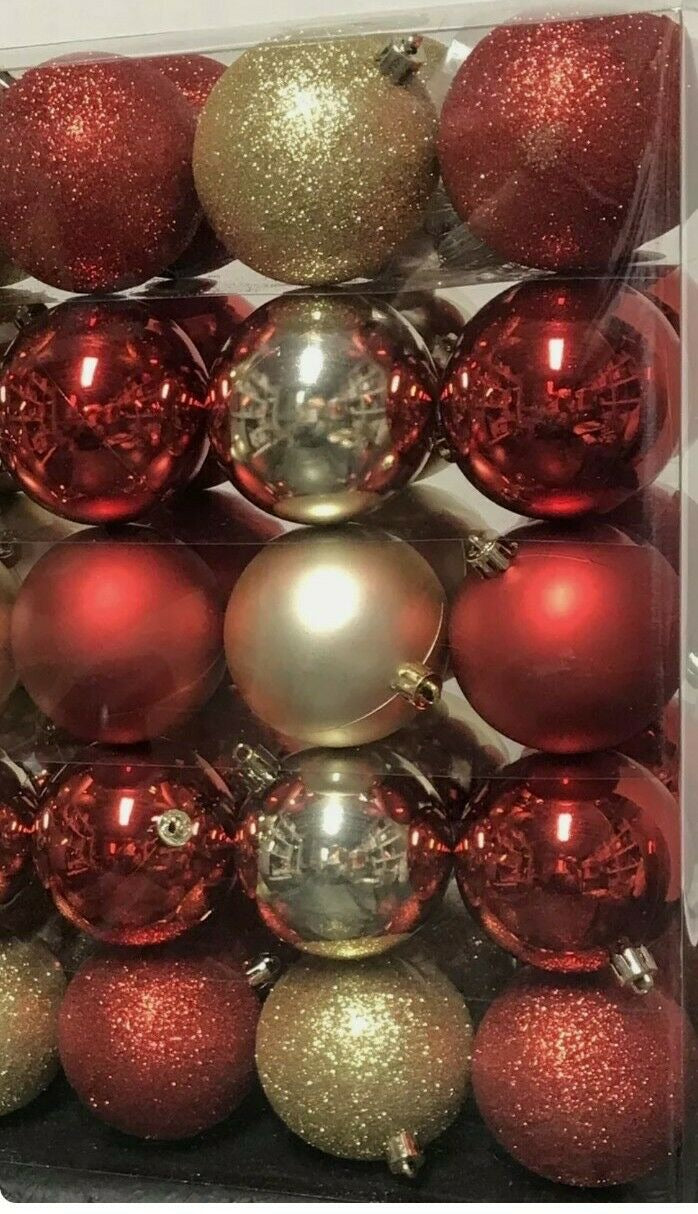 50ct Ornament Set 70mm Red/Gold - Wondershop