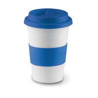 
              Tasse Réutilisable en Céramique Thermo-Isolée, avec Manche Antidérapante et Couvercle en Silicone 400mL
            