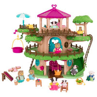 Li'l Woodzeez Toy Treehouse Set with Accessories 129pc - Family Treehouse Playset