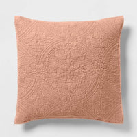 Standard Medallion Stitch Quilt Sham Dark Peach - Opalhouse™