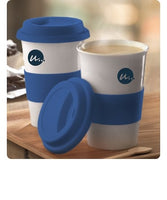 
              Tasse Réutilisable en Céramique Thermo-Isolée, avec Manche Antidérapante et Couvercle en Silicone 400mL
            