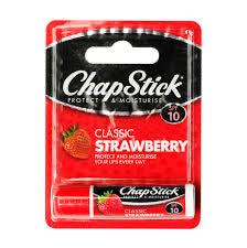 Chapstick Classic Strawberry Flavor Skin Protectant Flavored Lip Balm Tube, 0.15 Oz Each