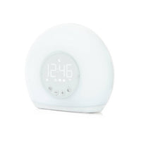 Moon Glow Alarm with Sunrise Wakeup Light Table Clock White - Capello