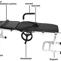 ZJDU Lit De Traction De Massage,Civière Cervicale Multifonctionnelle,Les Os De Traction Lombaire De Colonne Vertébrale Cervicale S'Étirant Redressent Le Dispositif De Tableau De Courbure