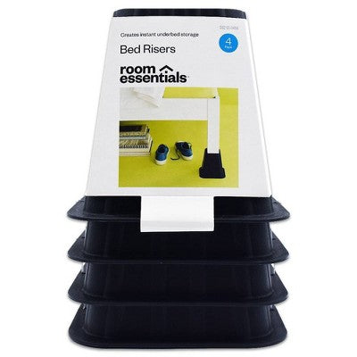 4pk Bed Risers Espresso - Room Essentials™