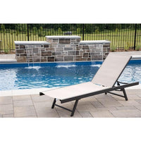 Vivere Aluminum Urban Sun Lounger, Light Taupe