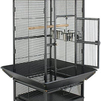 SUPER DEAL PRO 61''/ 68'' 2 in 1 Large Bird Cage with Rolling Stand