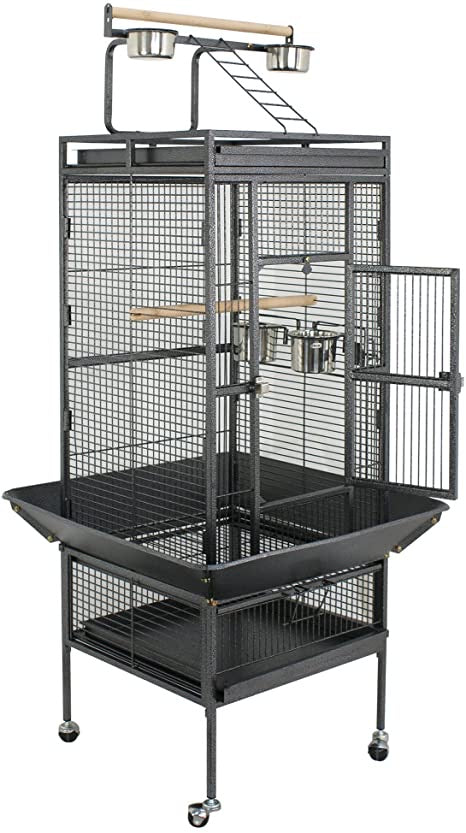 SUPER DEAL PRO 61''/ 68'' 2 in 1 Large Bird Cage with Rolling Stand