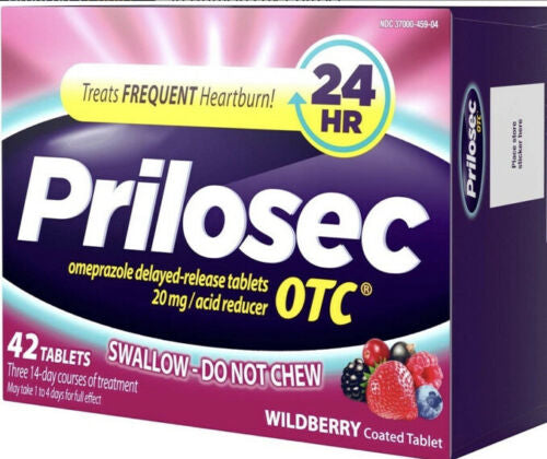 Prilosec omeprazole OTC 42 tablets