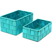 
              Frandis Lot de 3 Paniers de Salle de Bains Vert(19x14cm/17x12.5cm/15x11cm)
            