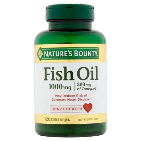 Nature's Bounty Fish Oil 1000 mg, 120 ct Omega-3 Odorless Softgels DLC: 11/23