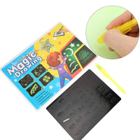 Fluorescent Drawing Board, 3D Magic Drawing Board with Pen Writing Board Light Up