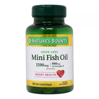 Nature's Bounty Odor-Less Mini Fish Oil - 90 Coated Softgels DLC: 12/24